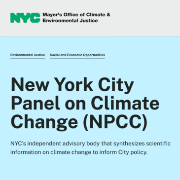 Screenshot of NPCC's website (New York City Panel on Climate Change)