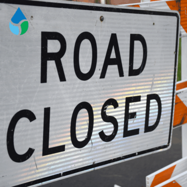 Close up image of Road Closed sign
