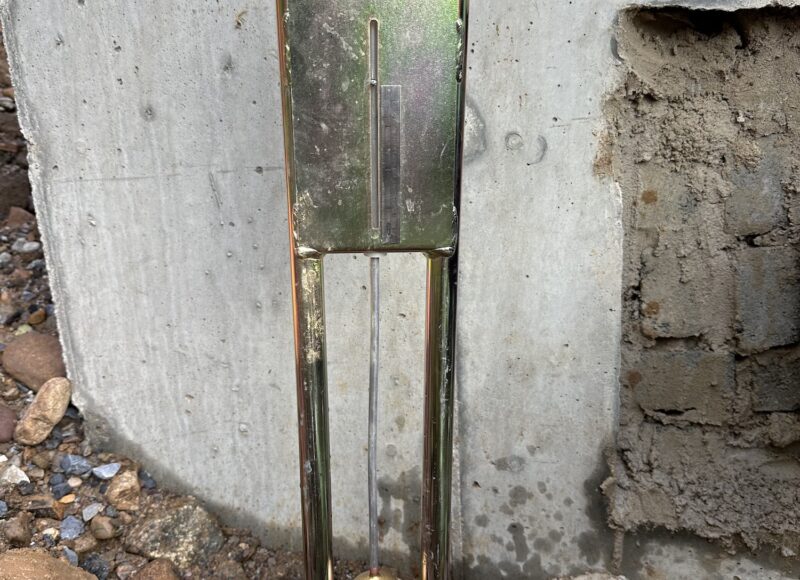 EDD overseeing double ring infiltrometer testing during construction of green infrastructure