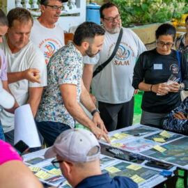 Community gathering in Culebra